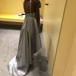 Silver formal dress